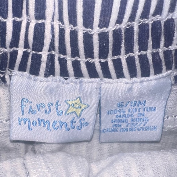 RARE Vintage Railroad Stripes Embroidered Baseball Jeans Fleece Lined 6-9 months - Picture 5 of 5